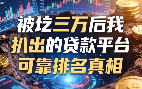 被坑三万后我扒出的贷款平台可靠排名真相