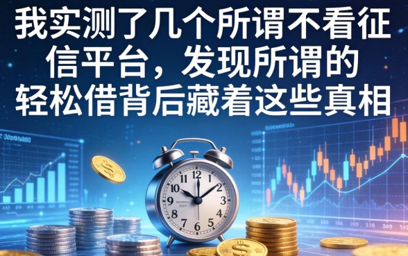 我实测了几个所谓不看征信的平台，发现所谓的轻松借背后藏着这些真相