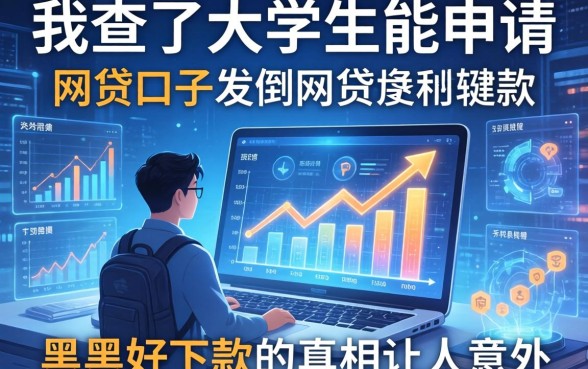 我查了大学生能申请的网贷口子，发现黑户好下款的真相让人意外