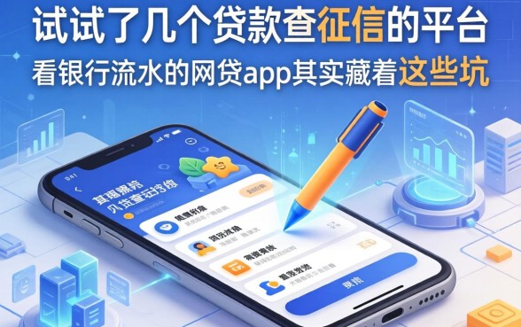 我试了几个贷款不查征信的平台，发现看银行流水的网贷app其实藏着这些坑