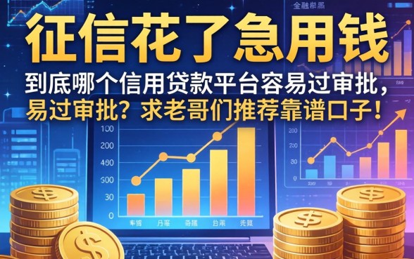 征信花了急用钱，到底哪个信用贷款平台容易过审批？求老哥们推荐靠谱口子！