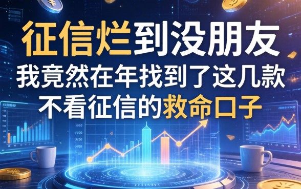 征信烂到没朋友，我竟然在2026年找到了这几款不看征信的救命口子