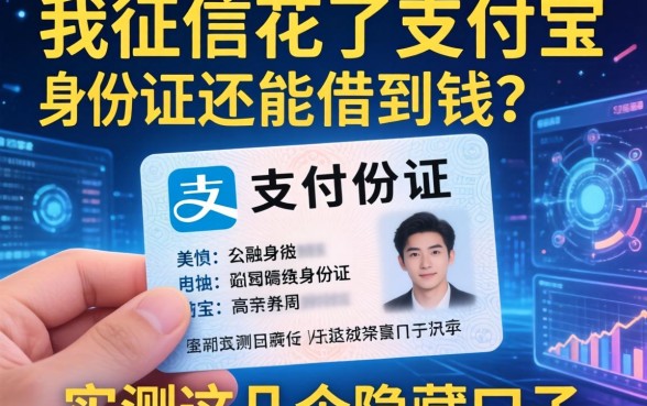 我征信花了支付宝身份证还能借到钱？实测这几个隐藏口子