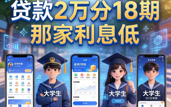贷款2万分18期那家利息低，详尽说明5个大学生可以使用的app