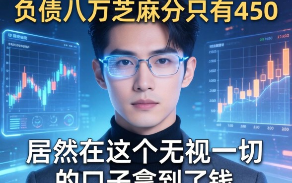 我负债八万芝麻分只有450，居然在这个无视一切的口子拿到了钱