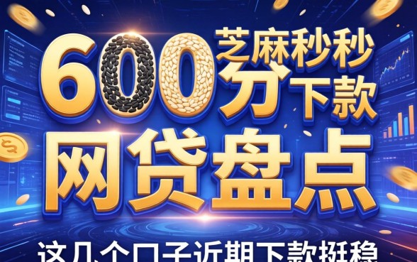 芝麻600分秒下款网贷盘点，这几个口子近期下款挺稳