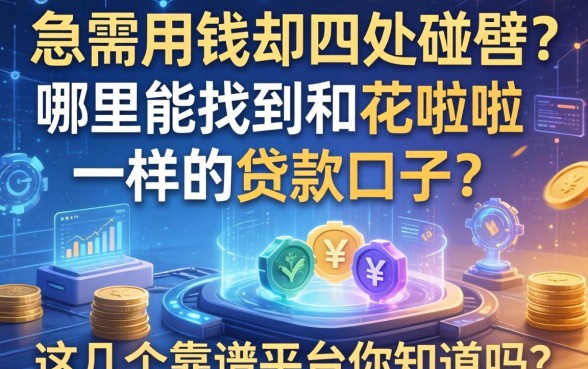 急需用钱却四处碰壁？哪里能找到和花啦啦一样的贷款口子？这几个靠谱平台你知道吗？