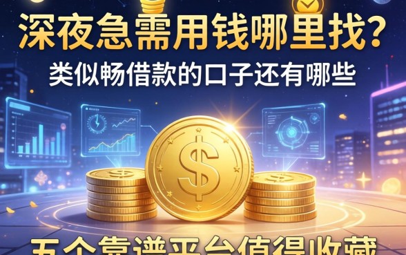 深夜急需用钱哪里找？类似畅借款的口子还有哪些？这五个靠谱平台值得收藏
