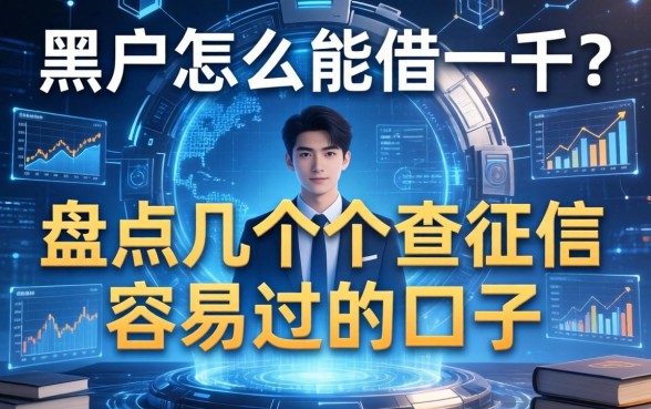 黑户怎么能借一千？盘点几个不查征信容易过的口子