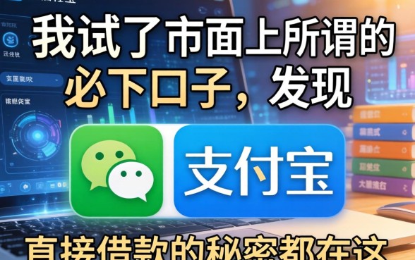 我试了市面上所谓的必下口子，发现微信支付宝直接借款的秘密都在这