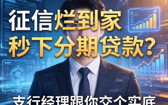 征信烂到家的秒下分期贷款？支行经理跟你交个实底