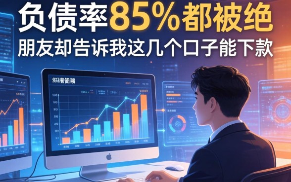 我负债率85%都被拒，朋友却告诉我这几个口子能下款