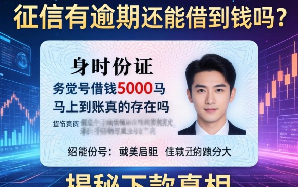 征信有逾期还能借到钱吗？身份证号借钱5000马上到账真的存在吗？揭秘下款真相