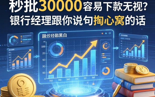 秒批30000容易下款无视黑白？银行经理跟你说句掏心窝的话