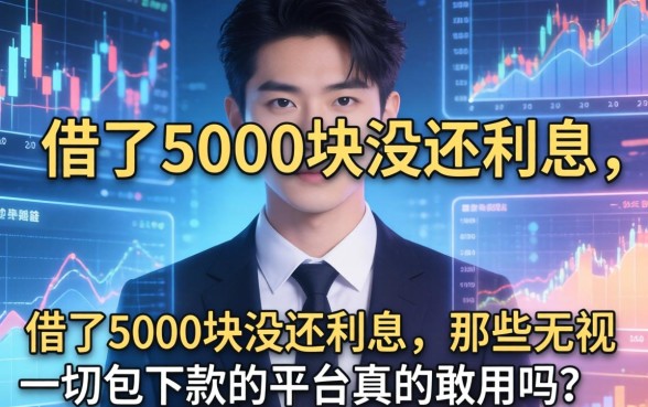 我借了5000块没还利息，那些无视一切包下款的平台真的敢用吗