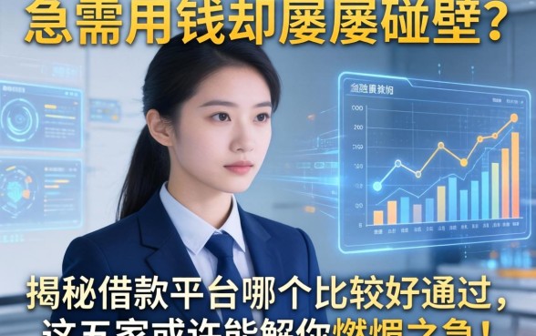 急需用钱却屡屡碰壁？揭秘借款平台哪个比较好通过，这五家或许能解你燃眉之急！