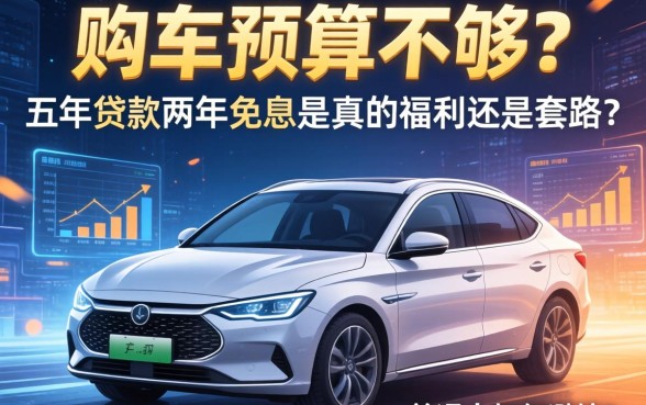 购车预算不够？五年贷款两年免息是真的福利还是套路？普通人如何避坑？