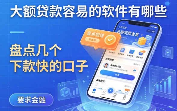 大额贷款容易的软件有哪些？盘点几个下款快的口子