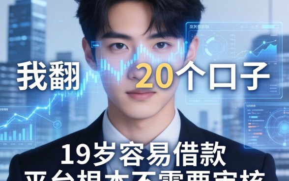 我翻了20个口子，发现19岁容易借款的平台根本不需要审核