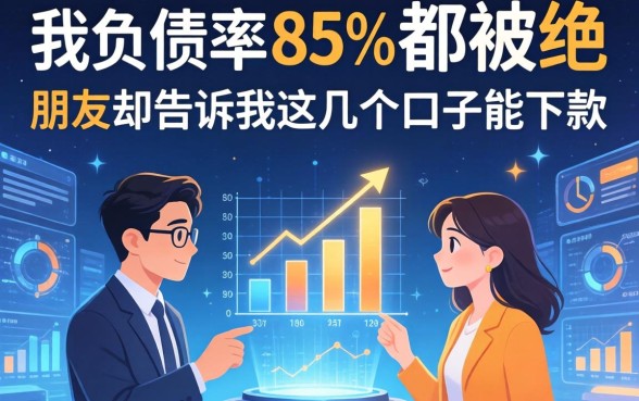 我负债率85%都被拒，朋友却告诉我这几个口子能下款