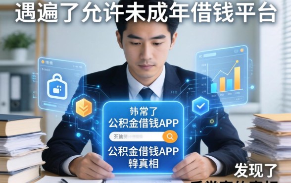 我翻遍了允许未成年借钱的平台和公积金借钱app，发现了一个反常识的真相