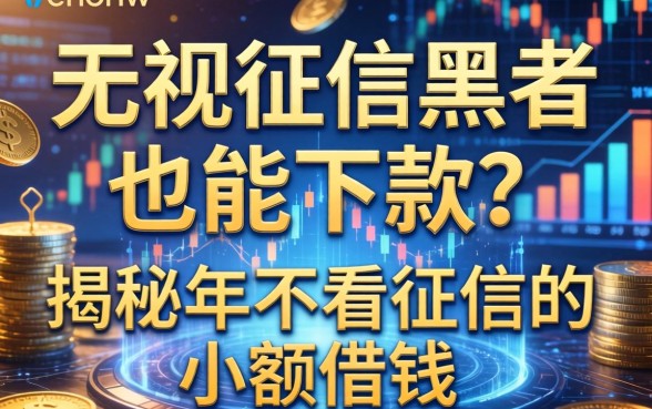 无视征信黑户也能下款？揭秘2026年不看征信的小额借钱