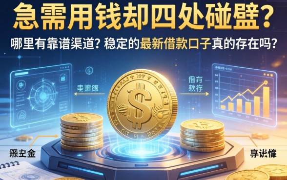 急需用钱却四处碰壁？哪里有靠谱渠道？稳定的最新借款口子真的存在吗？