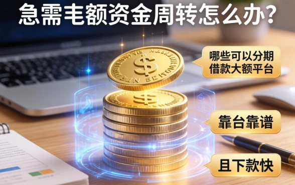 急需大额资金周转怎么办？哪些可以分期的借款大额平台靠谱且下款快？