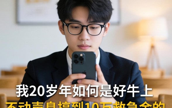 我20岁那年，是如何在手机上不动声色搞到10万救急金的