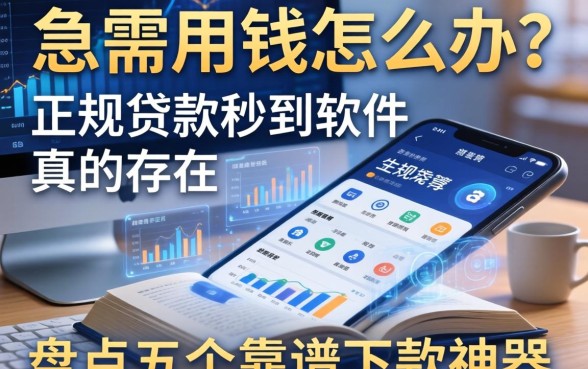 急需用钱怎么办？正规贷款秒到软件真的存在吗？盘点五个靠谱的下款神器
