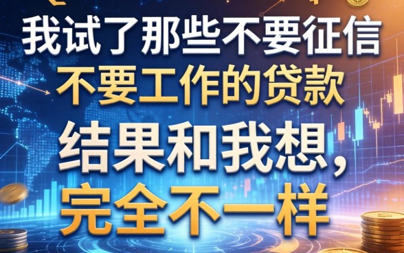 我试了那些不要征信不要工作的贷款，结果和我想的完全不一样