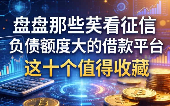 盘点那些不看征信负债额度大的借款平台，这十个值得收藏