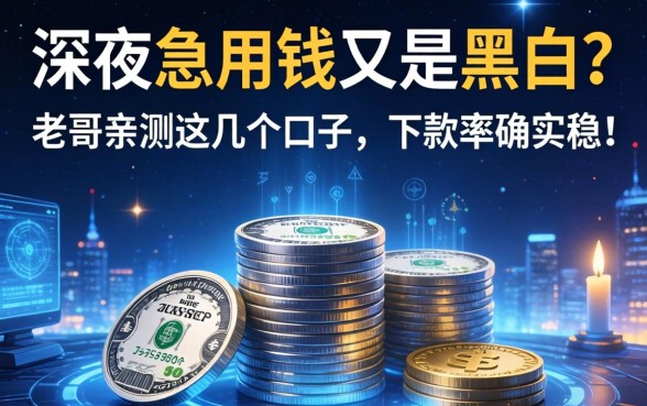 深夜急用钱又是黑户？老哥亲测这几个口子，下款率确实稳！