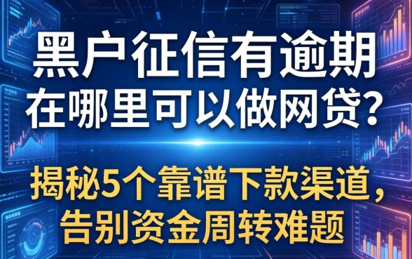 黑户征信有逾期在哪里可以做网贷？揭秘5个靠谱下款渠道，告别资金周转难题