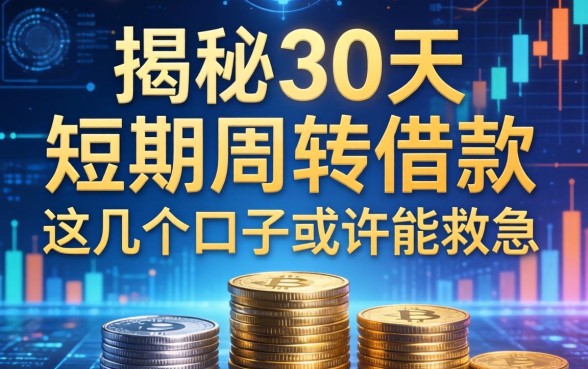 揭秘30天的短期周转借款2026，这几个口子或许能救急