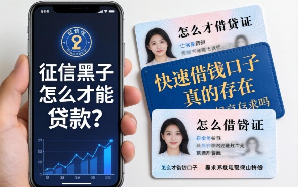 征信黑了怎么才能贷款？手机和身份证快速借钱口子真的存在吗