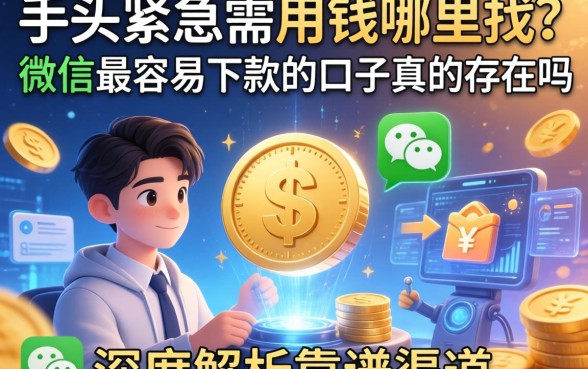 手头紧急需用钱哪里找？微信最容易下款的口子真的存在吗？深度解析靠谱渠道