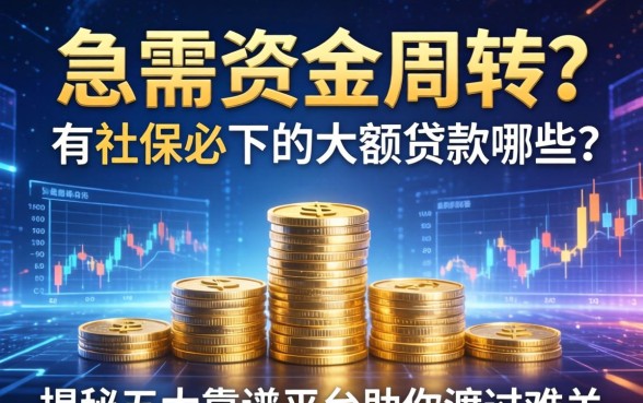 急需资金周转？有社保必下的大额贷款有哪些？揭秘五大靠谱平台助你渡过难关