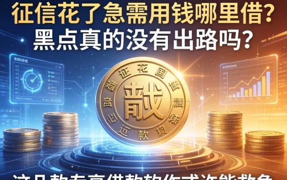 征信花了急需用钱哪里借？黑户真的没有出路吗？这几款专享借款软件或许能救急