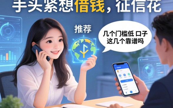 手头紧想借钱但征信花，朋友推荐了几个门槛低的口子，这几个靠谱吗？