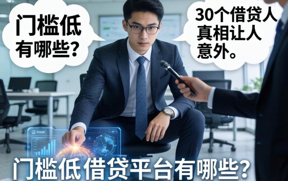 门槛低的借贷平台有哪些？我采访了30个借款人，真相让人意外