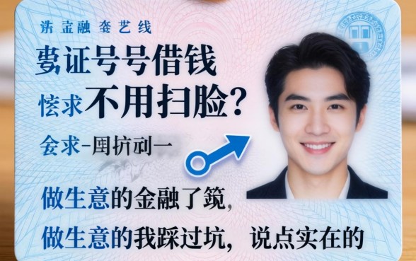 身份证号借钱不用扫脸？做生意的我踩过坑，说点实在的