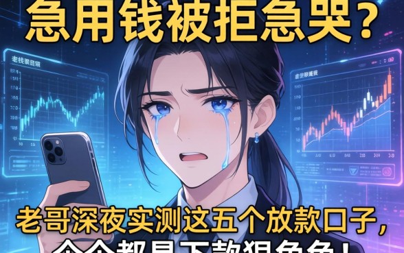 急用钱被拒急哭？老哥深夜实测这五个放款口子，个个都是下款狠角色！