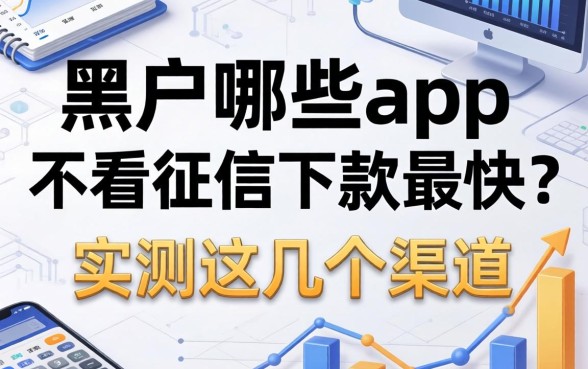 黑户哪些app不看征信下款最快？实测这几个渠道