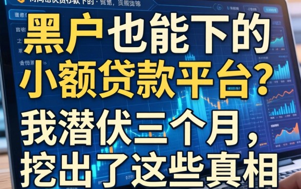 黑户也能下的小额贷款平台？我潜伏三个月，挖出了这些真相