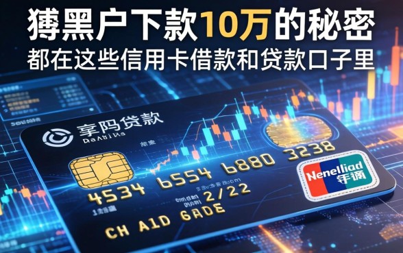 我黑户下款10万的秘密，都在这些信用卡借款和贷款口子里