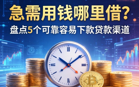 急需用钱哪里借？盘点5个可靠容易下款的贷款渠道