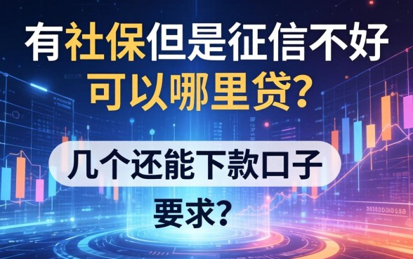 有社保但是征信不好可以在哪里贷？整理了几个还能下款的口子