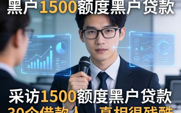 黑户1500额度黑户贷款：我采访了30个借款人，真相很残酷