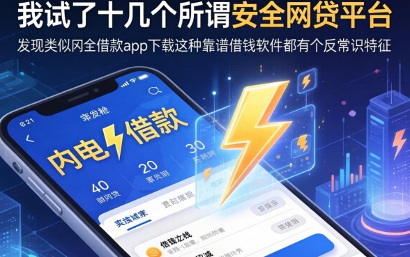 我试了十几个所谓安全的网贷平台，发现类似闪电借款app下载这种靠谱借钱软件都有个反常识特征